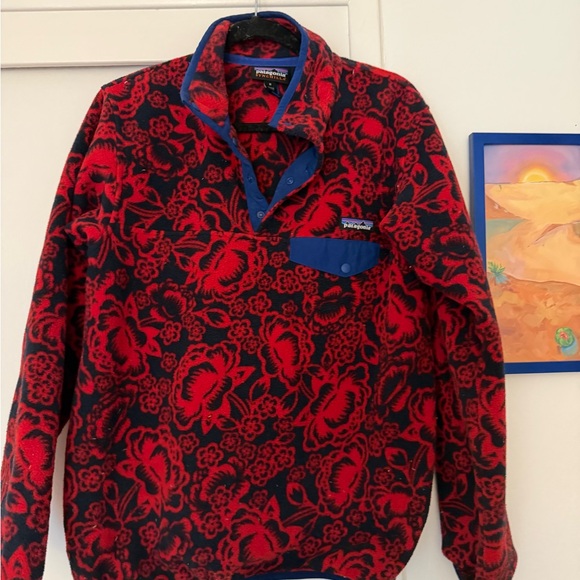 Patagonia Synchilla Red and Blue Fleece - Picture 1 of 2